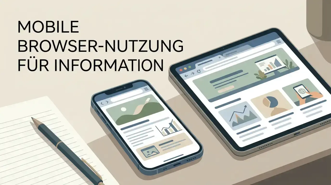 Neutrale Illustration eines Smartphones mit neutraler Browseransicht für mobile Casinonutzung